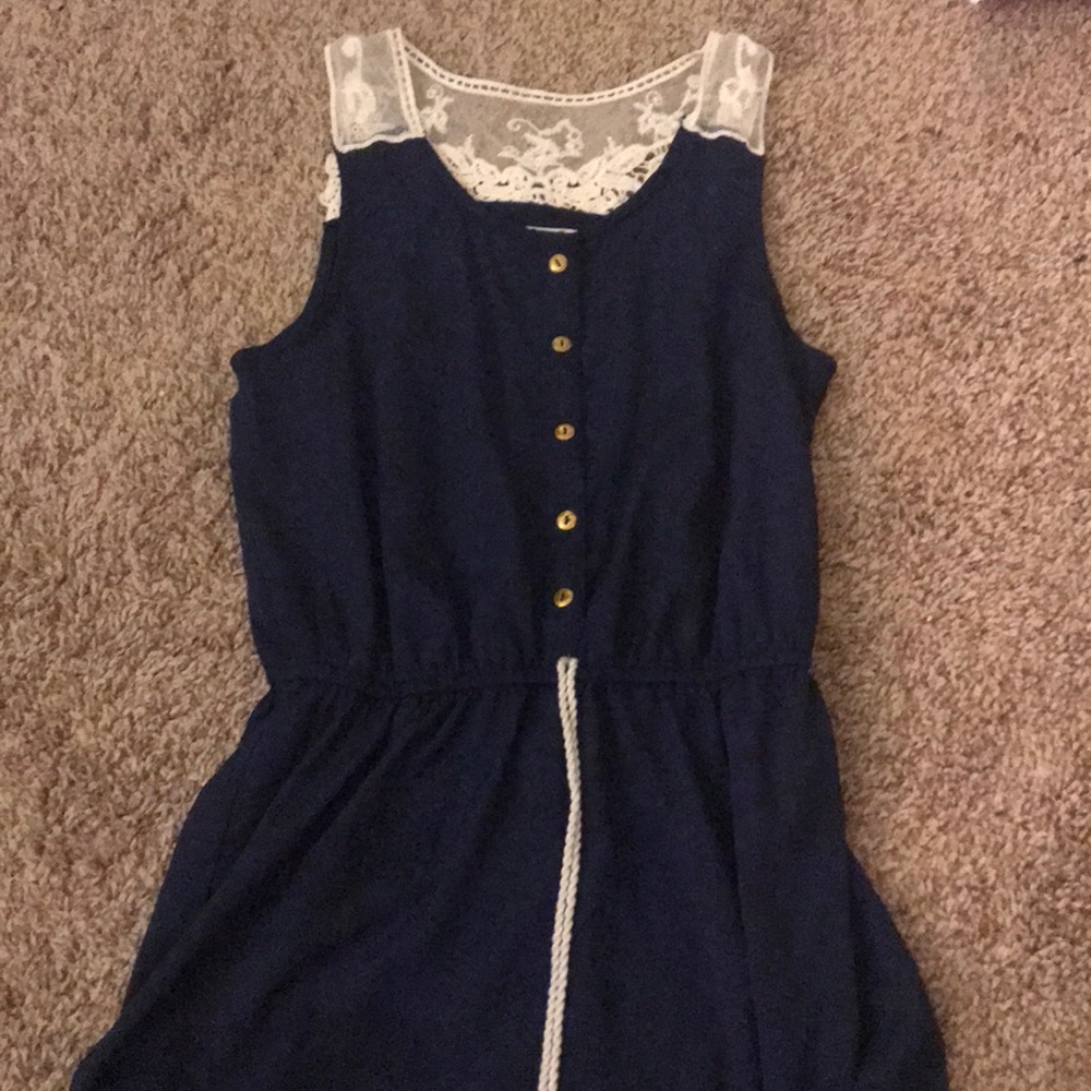 cute navy blue romper